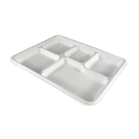 Tăviță bio, cu 5 compartimente, 24x19 cm, (50buc/set)