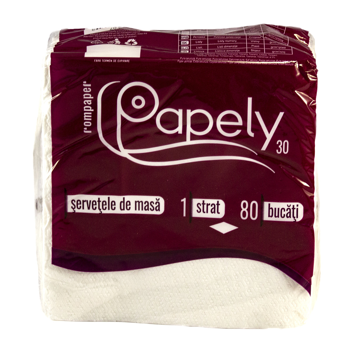 Servetele Papely, 30x30 cm, (80buc/set)