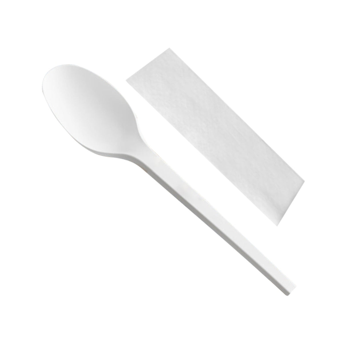 Set lingura, servetel, PLA, (100buc/set)