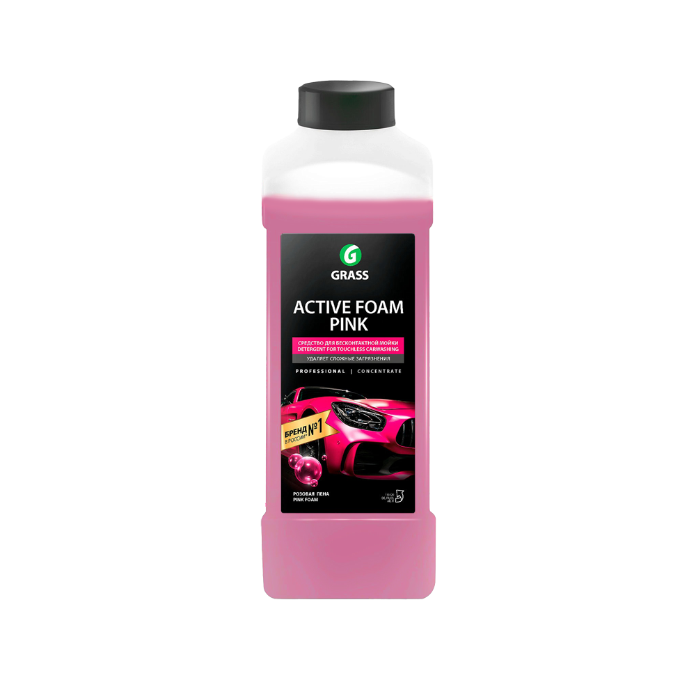 Spuma activa auto fara frecare roz deschis Active Foam PINK GRASS pentru masini si camioane concentrata si persistenta 1L