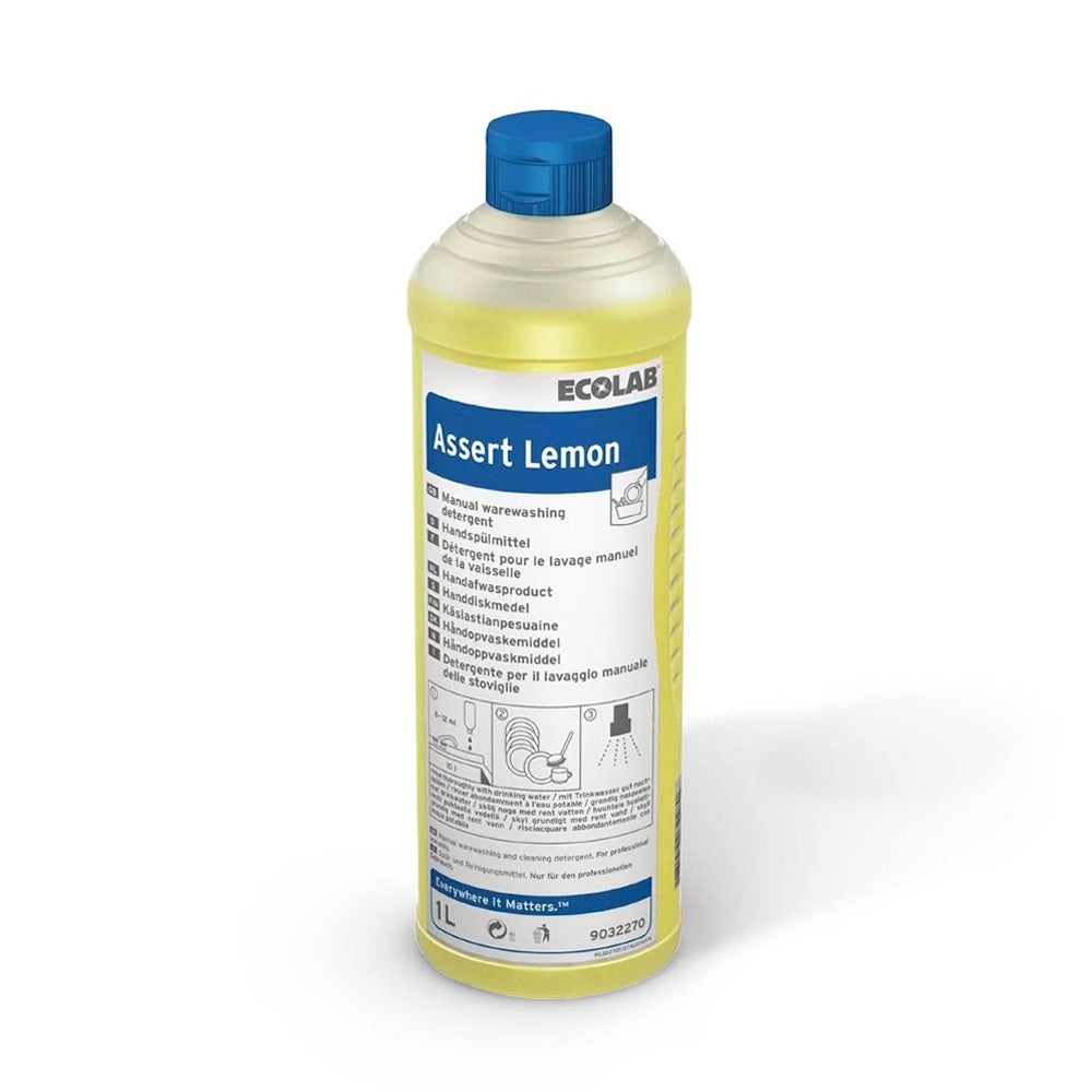 Ecolab Assert Lemon, detergent de vase superconcentrat spumant, 1L