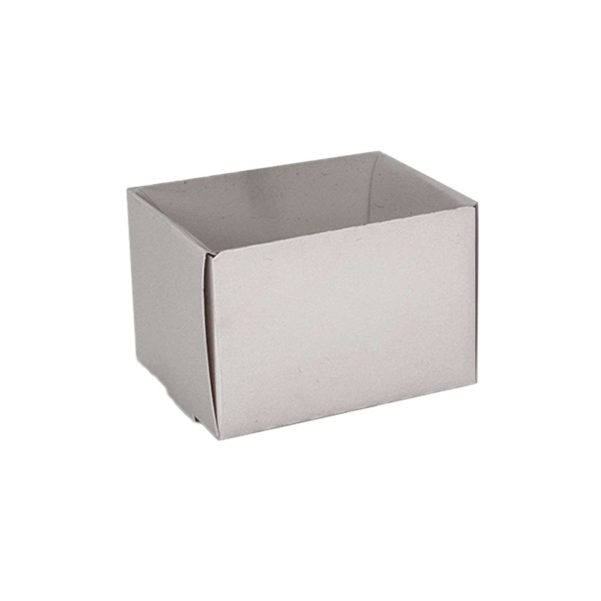 Cutie macarons cu manson transparent, alb, 70x50x45mm