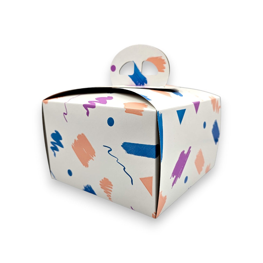 Cutie pentru tort din carton, design multicolor