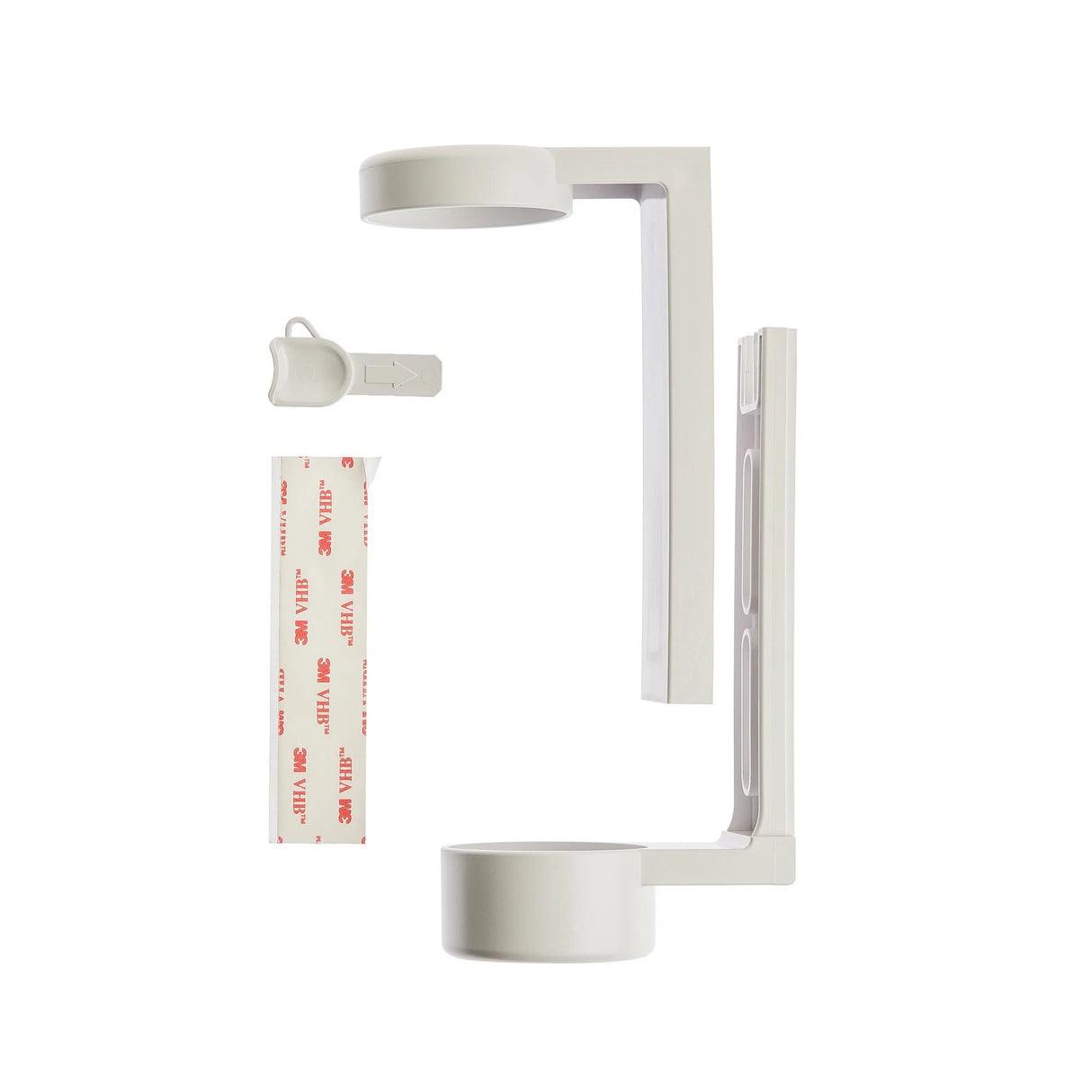 Suport perete GFL alb din ABS, antifurt, cu cheiță, montaj cu bandă dublu adezivă 3M