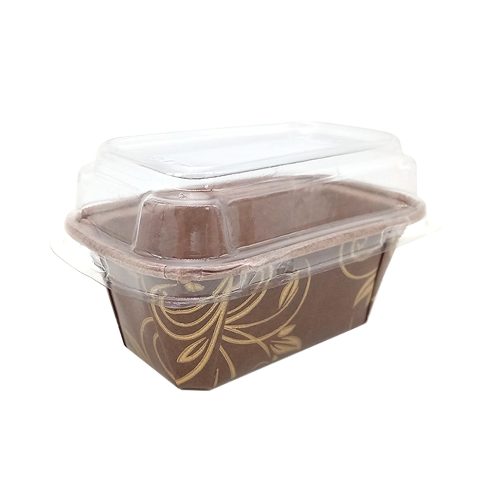 Forma din carton pentru mini chec cu capac, pentru copt, rezistente la grăsimi (50buc/set)