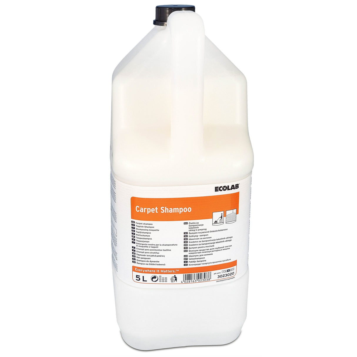 Ecolab Carpet Shampoo, detergent concentrat pentru mochete și covoare, parufmat, 5L