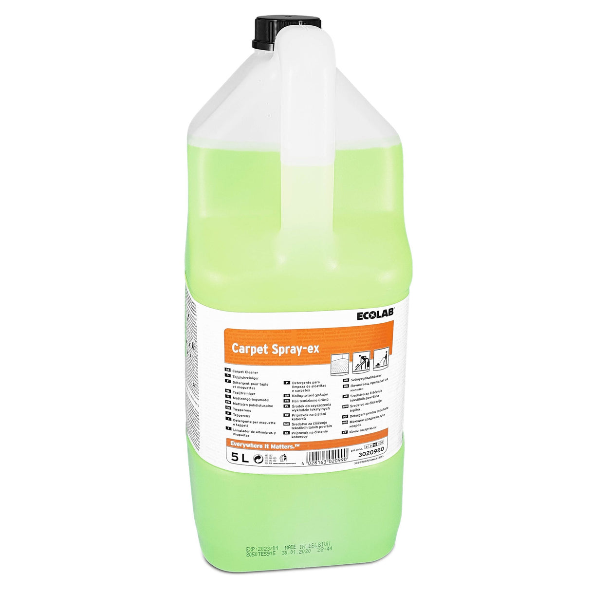 Ecolab Carpet Spray-Ex, detergent concentrat pentru mochete și covoare, parfumat, 5L