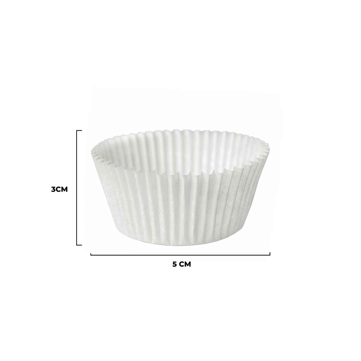 Chese din hârtie albă  pentru brioșă, ⌀5cm, 2000 bucăți/set