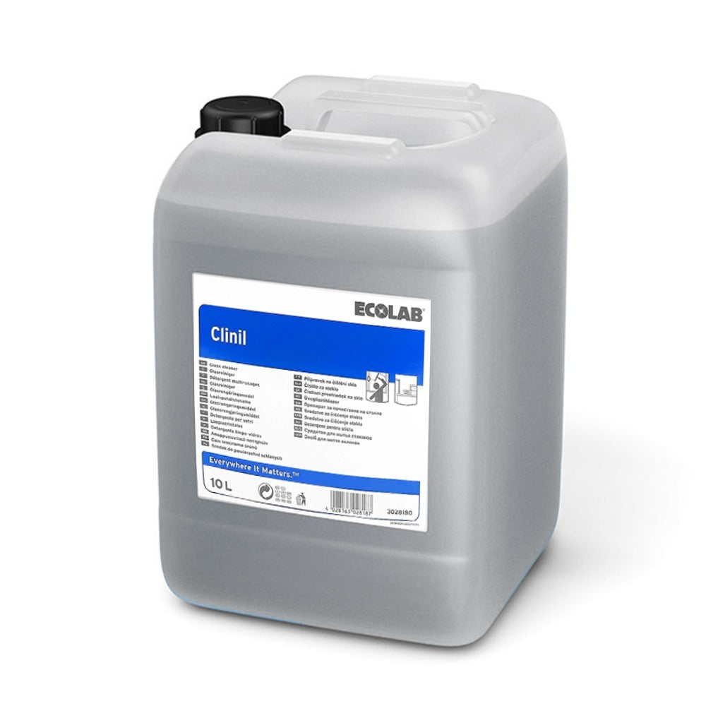 Ecolab Clinil, detergent profesional pentru sticlă, geamuri, oglinzi, ferestre, 10L