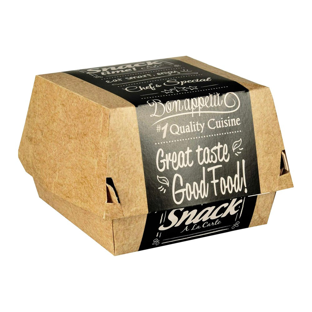 Burger box, cutie din carton pentru burger, 12,5x12,5x7cm, (50buc/set)