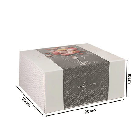 Cutie pentru prăjituri Rendez Vous, cu capac atașat, 20x20x10 cm