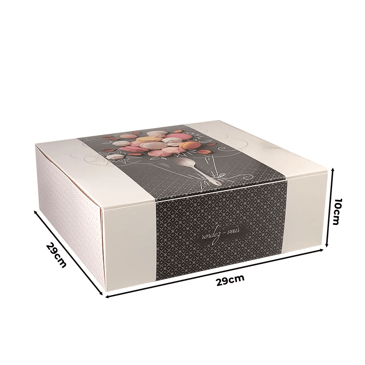 Cutie pentru prăjituri Rendez Vous, cu capac atașat, 29x29x10 cm