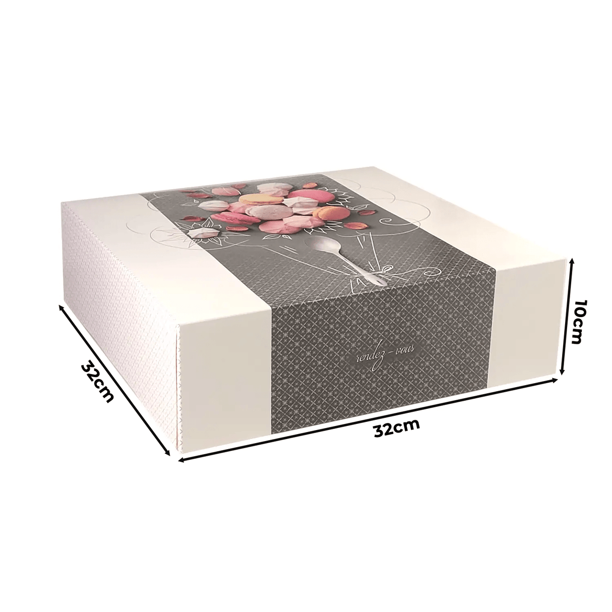 Cutie pentru prăjituri Rendez Vous, cu capac atașat, 32x32x10