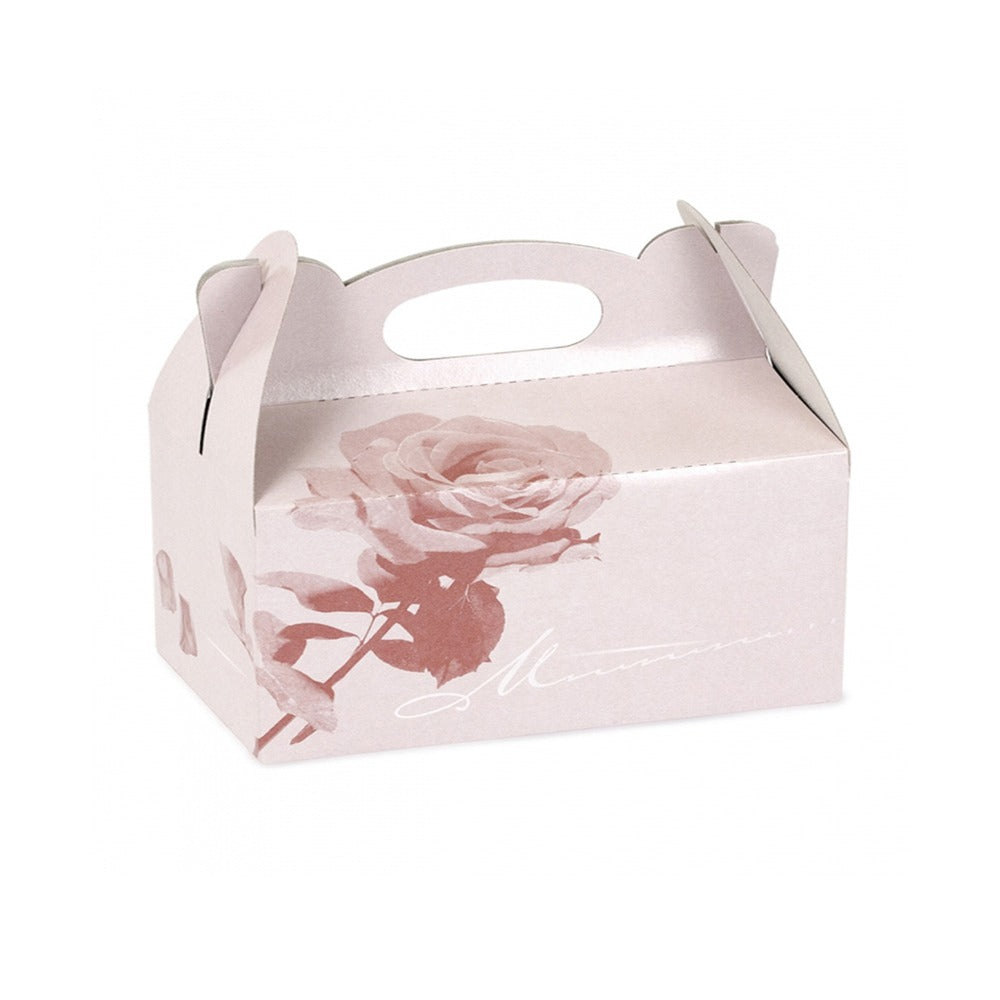 Cutie pentru prăjituri din carton cu mâner, 20x13x9cm