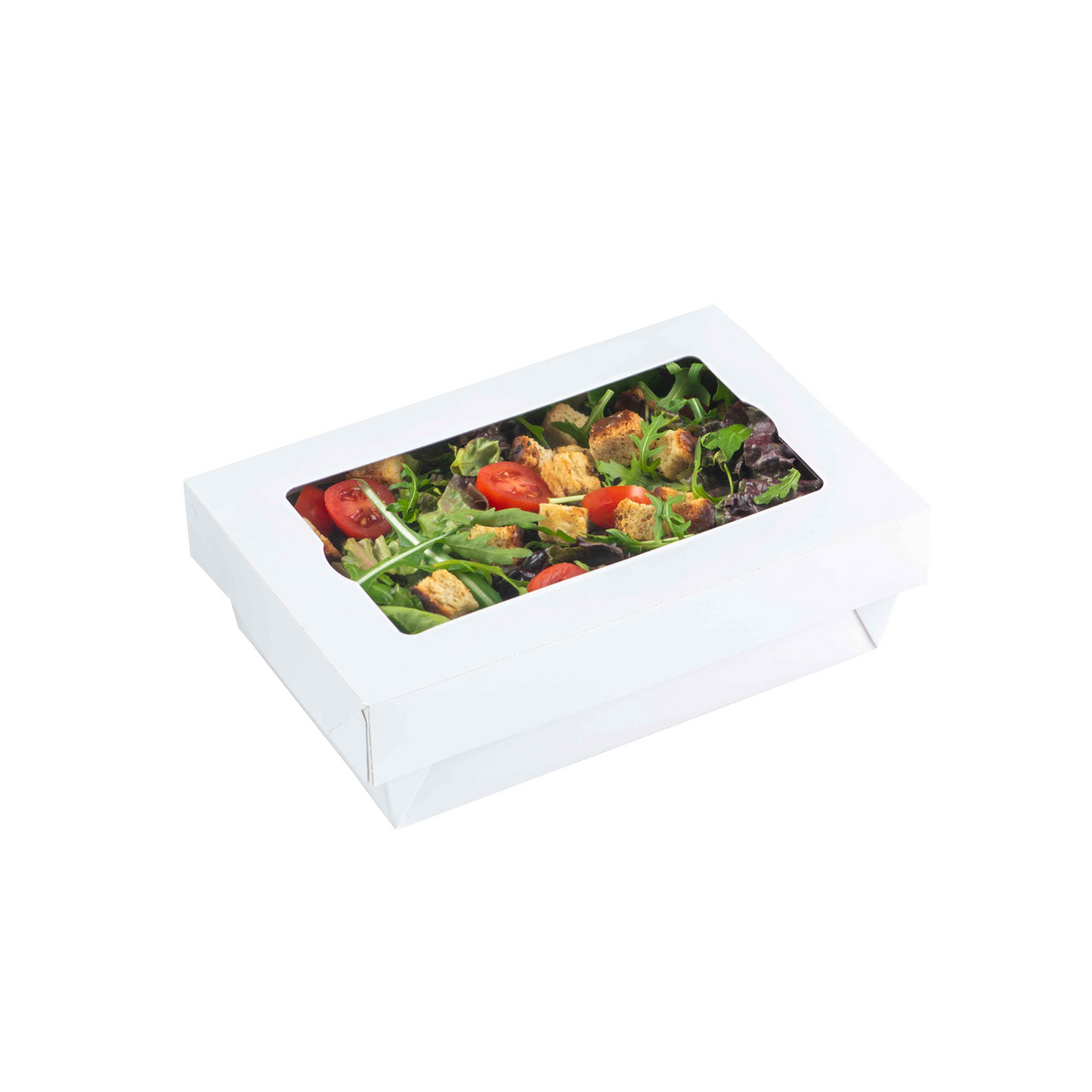 Cutie multifood, carton alb, cu fereastră, 18x11,5x6,5cm, 1600 ml, 40buc/set