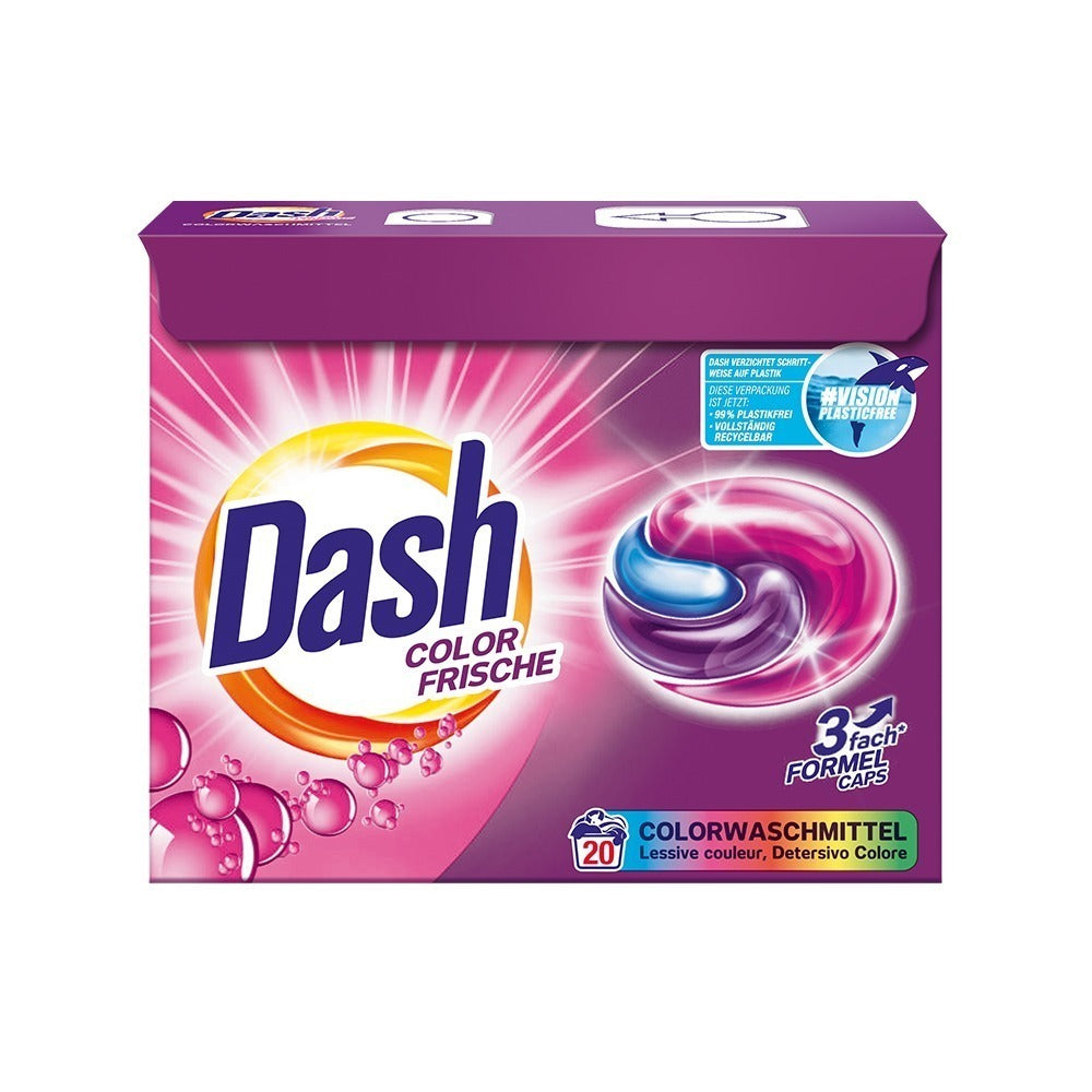 Dash Color Frische 3in1, detergent capsule pentru rufe colorate, 20 de spălări