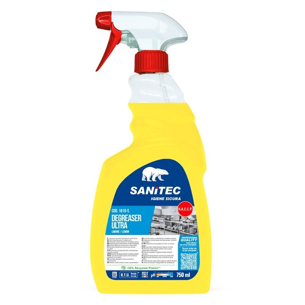 Degresant universal, Sanitec Sgrassatore Ultra Degreaser, lămâie, 750ml