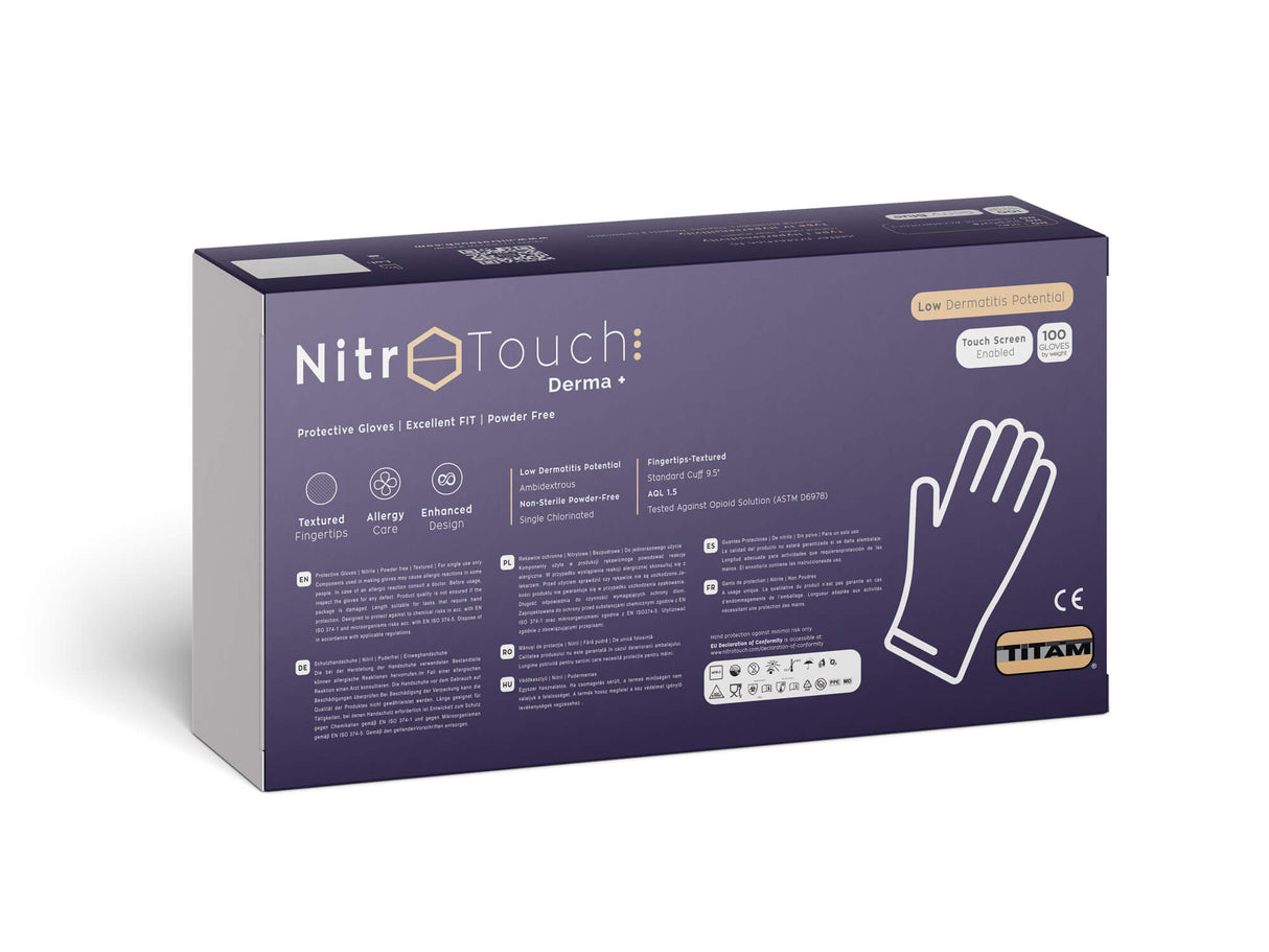 Nitro Touch Derma Plus, mănuși din nitril, albastru închis, M