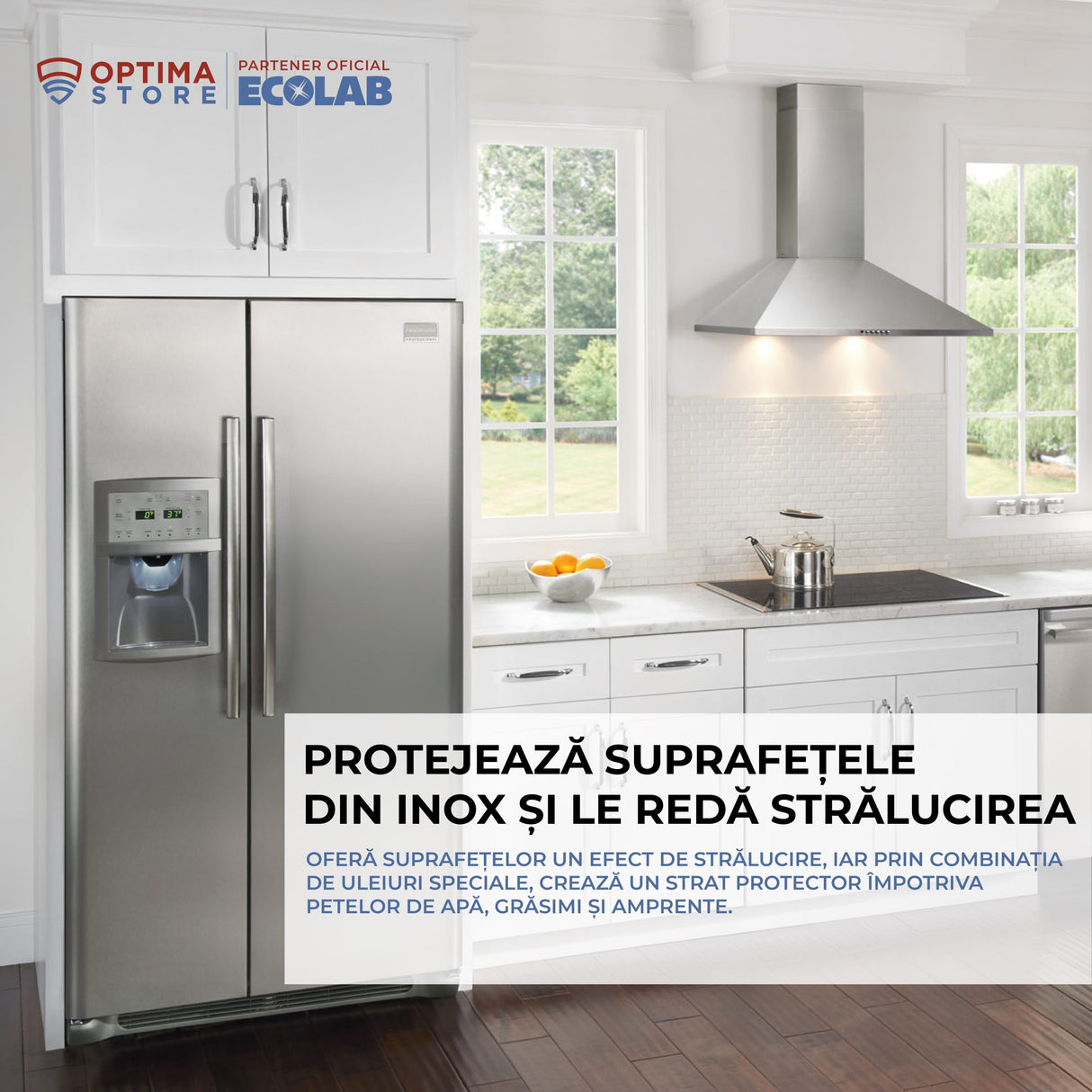 Ecolab Chromol, soluție pentru întreținerea produselor din inox, 500ml