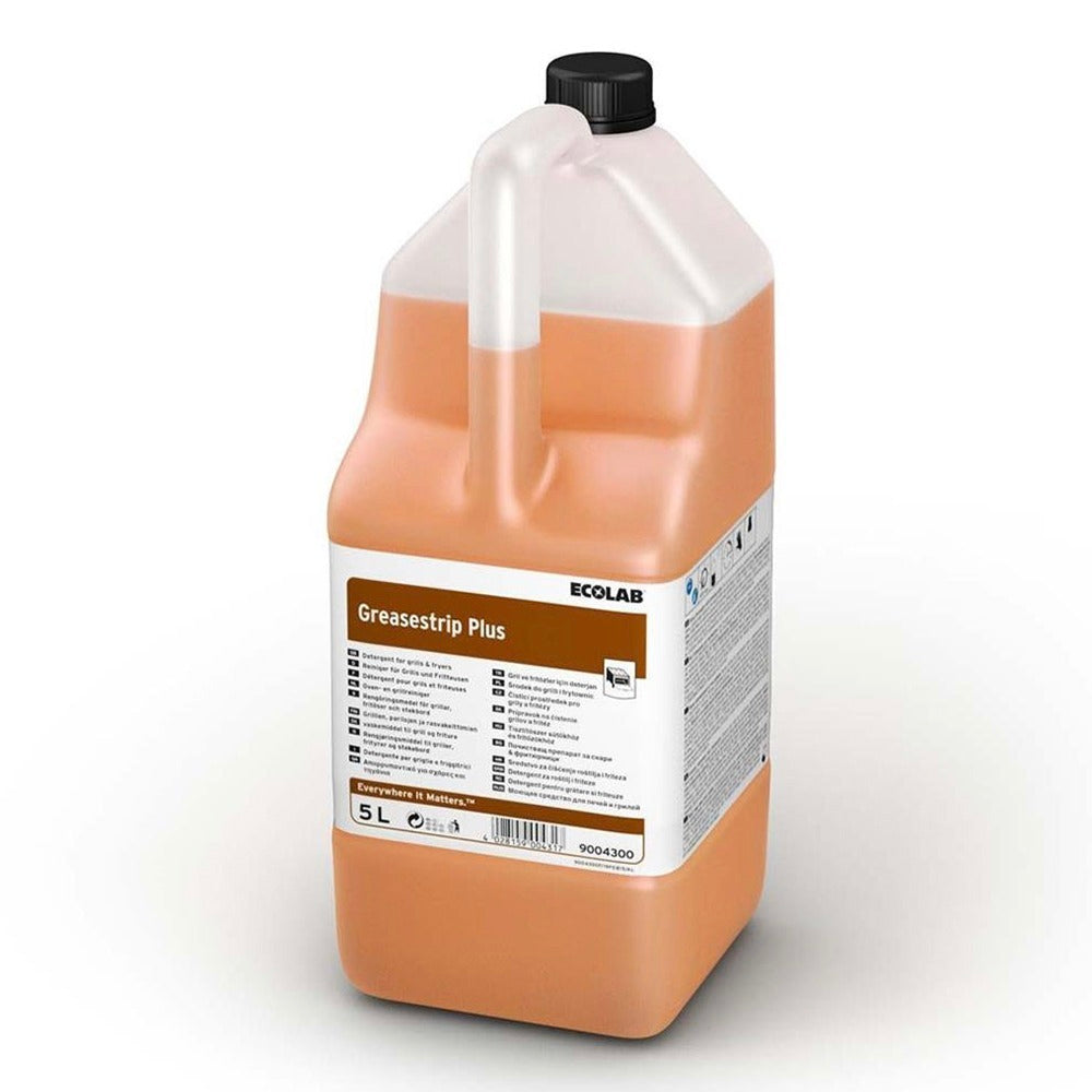 Ecolab Greasestrip Plus, degresant profesional pentru grăsimea arsă de pe cuptor, grătar, plită, hotă, 5L