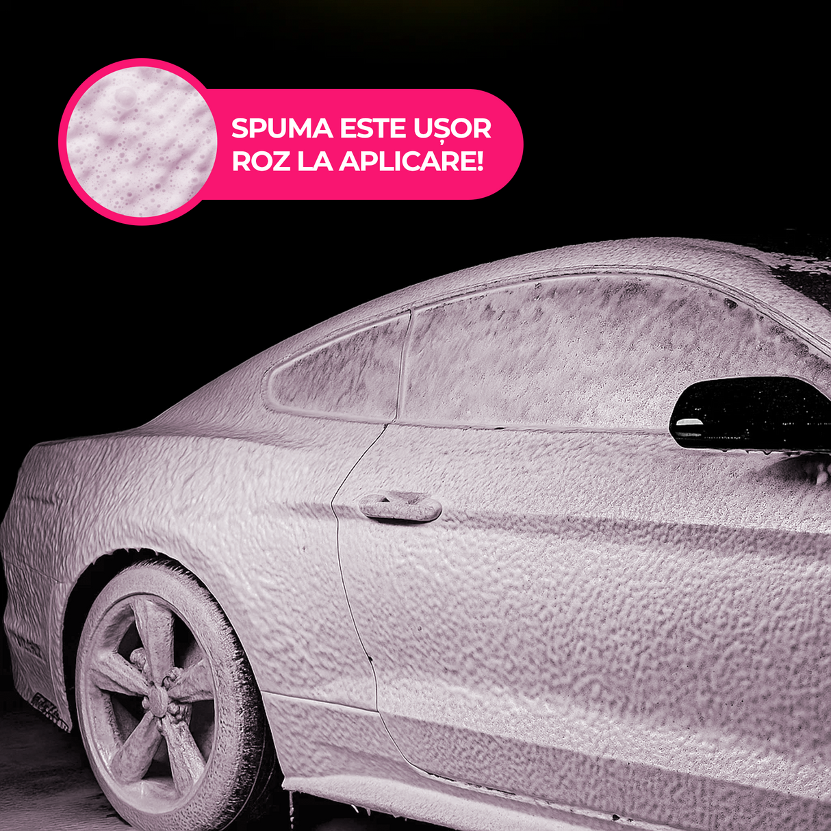 Spuma activa auto fara frecare roz deschis Active Foam PINK GRASS pentru masini si camioane concentrata si persistenta 1L