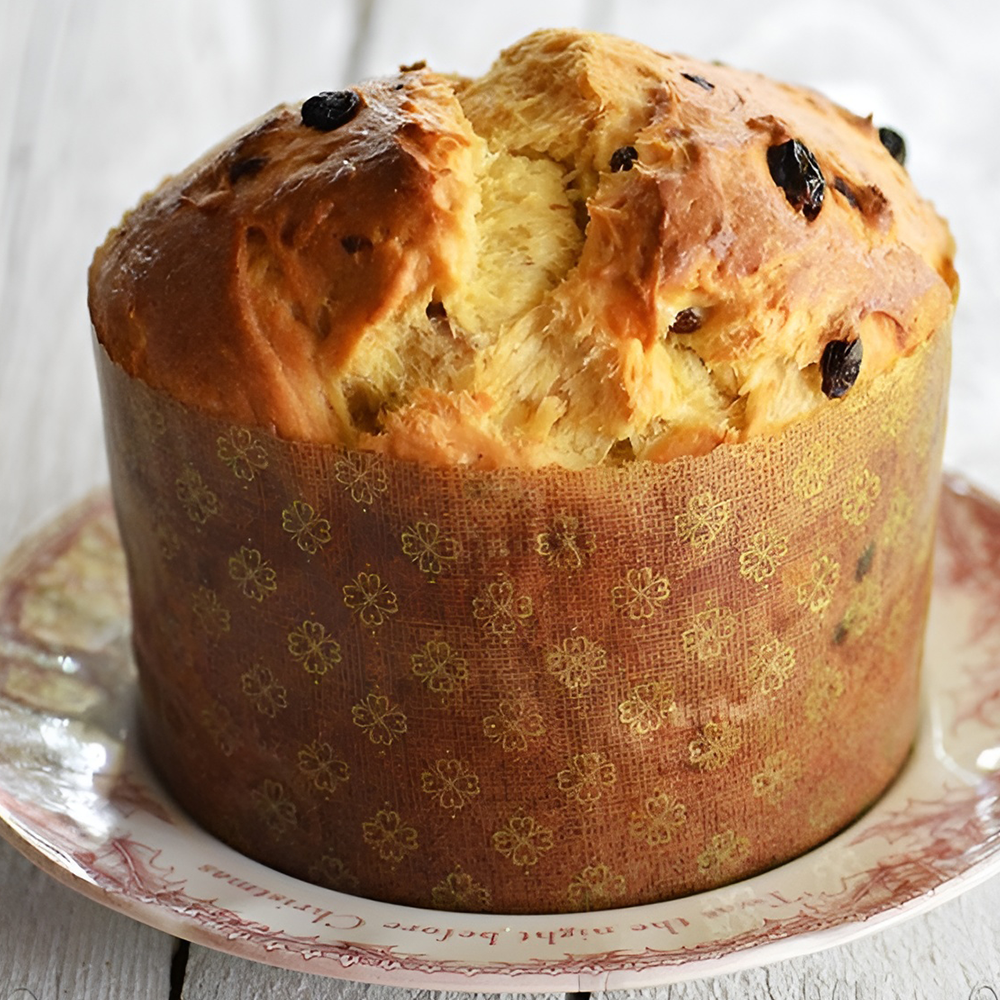 Formă copt Panettone, hârtie maro, rezistentă la grăsimi, desprindere ușoară, termorezistentă, 500g, 13,4x9,5cm