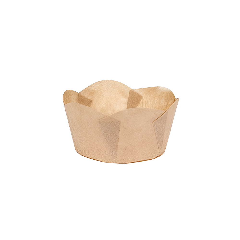 Chesă Tulip copt, hârtie crem, rezistentă la grăsimi, termorezistentă, 4,8x3cm, 65g, 190 buc/set