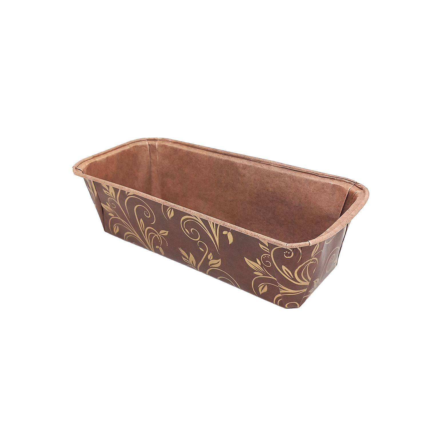 Formă copt cozonac / chec, hârtie maro, rezistentă la grăsimi, antiaderentă, termorezistentă, 19,9x7,3x6cm