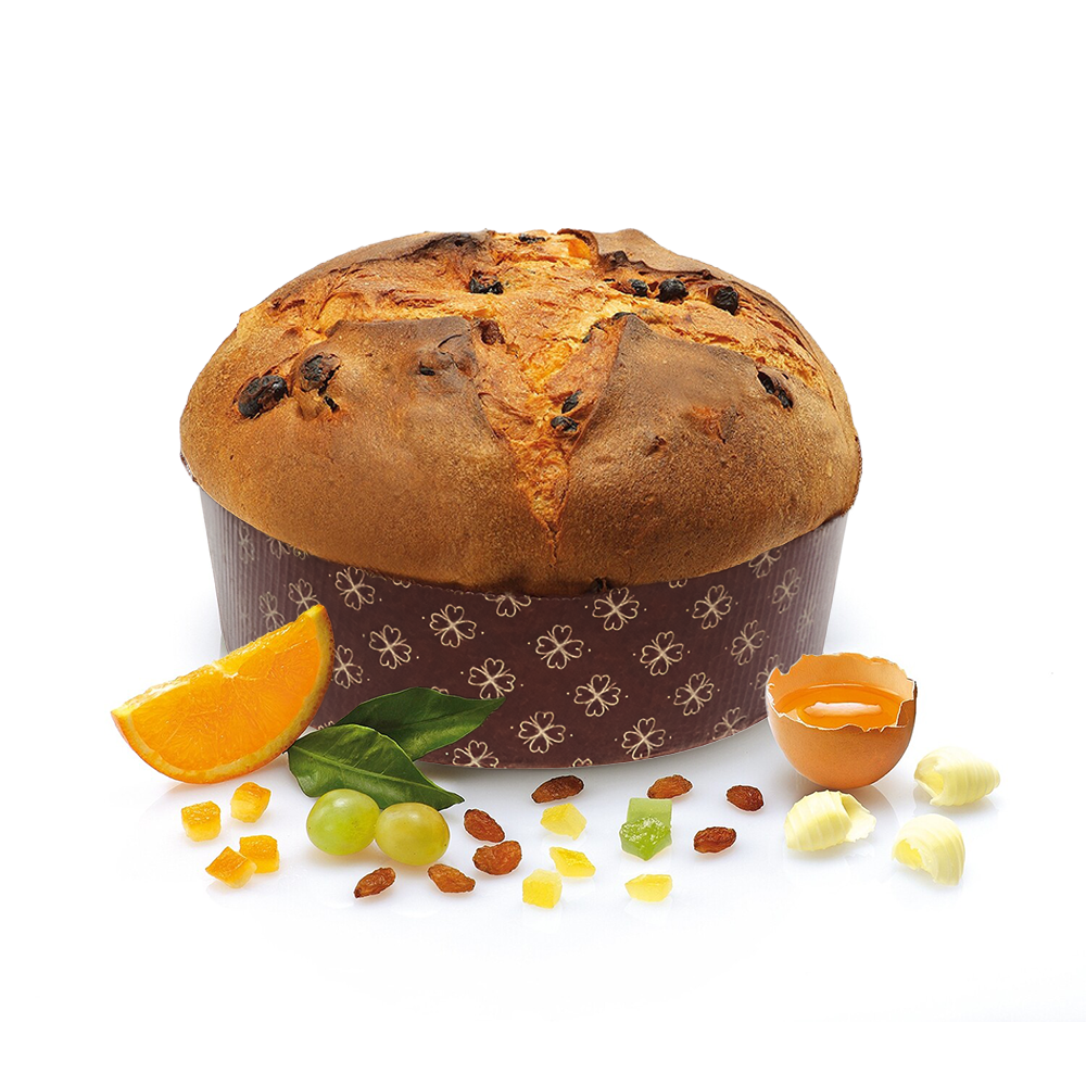 Formă copt Panettone, pască, carton maro, rezistentă la grăsimi, desprindere ușoară, termorezistentă, 17x5,5cm (60buc/set)