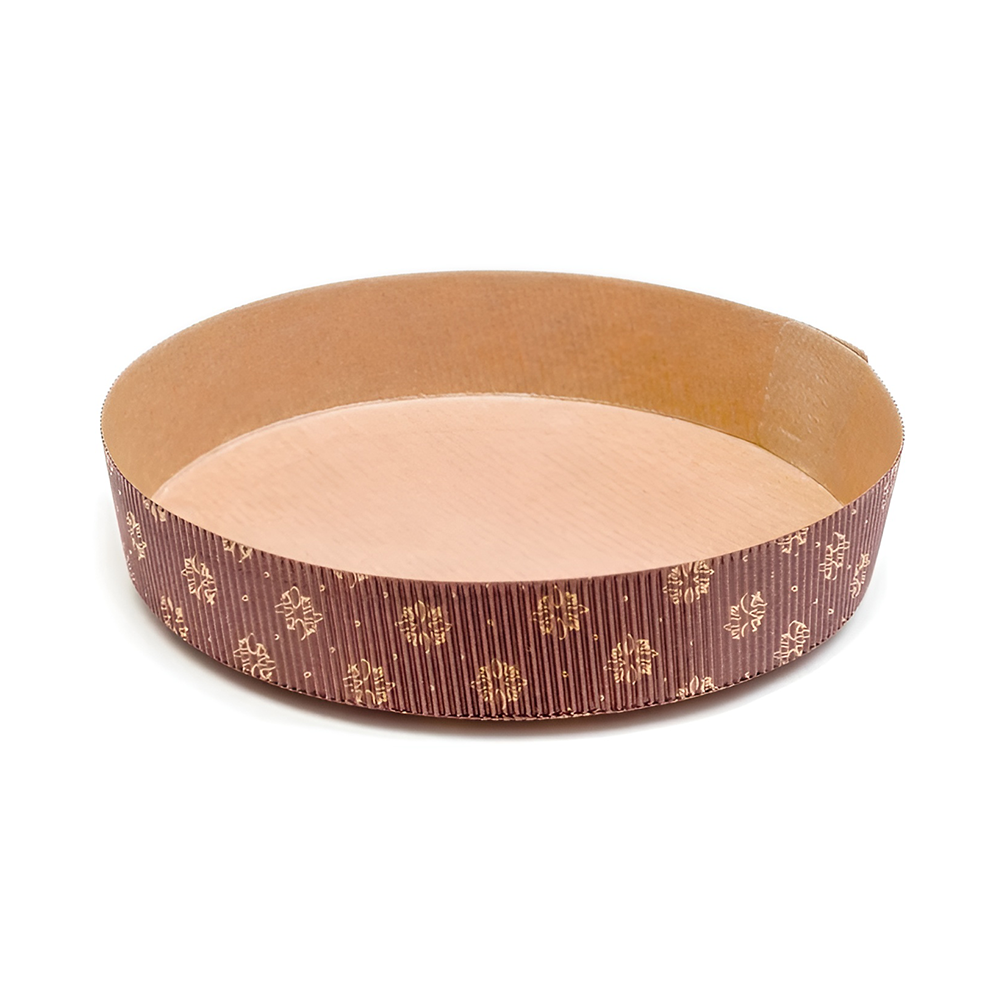 Formă copt tartă / pască, carton maro, rezistentă la grăsimi, termorezistentă, 500g, 18,5x3cm