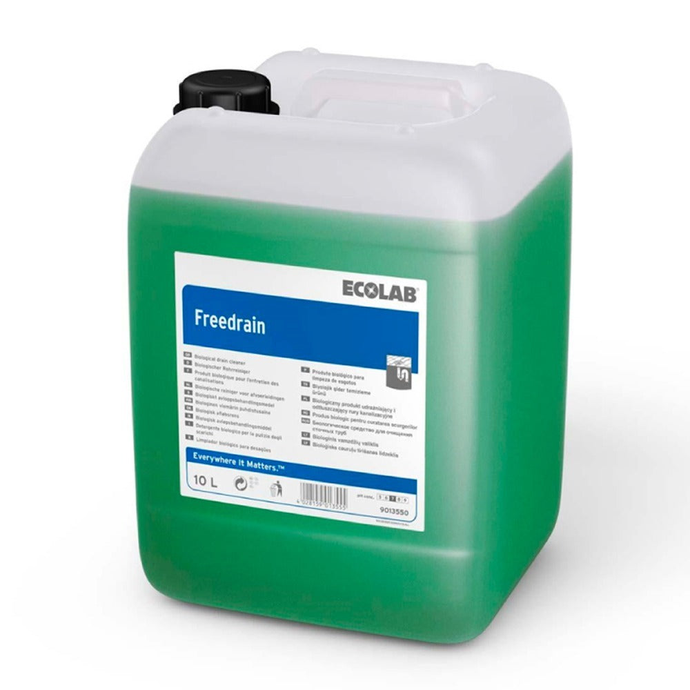 Ecolab Freedrain, detergent pentru întreținerea conductelor, țevilor, captatoarelor de grăsimi, 10L