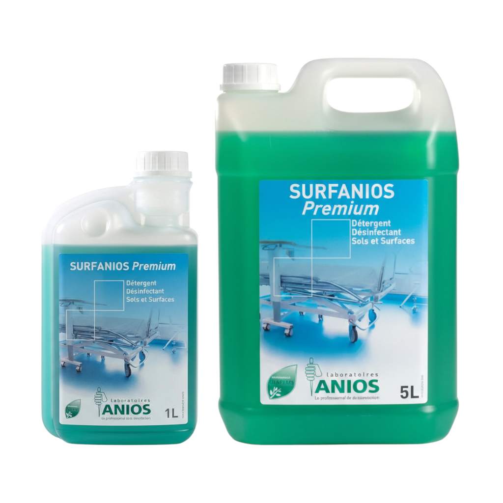 Surfanios Premium, detergent dezinfectant pentru podele, suprafețe și dispozitive medicale neinvazive