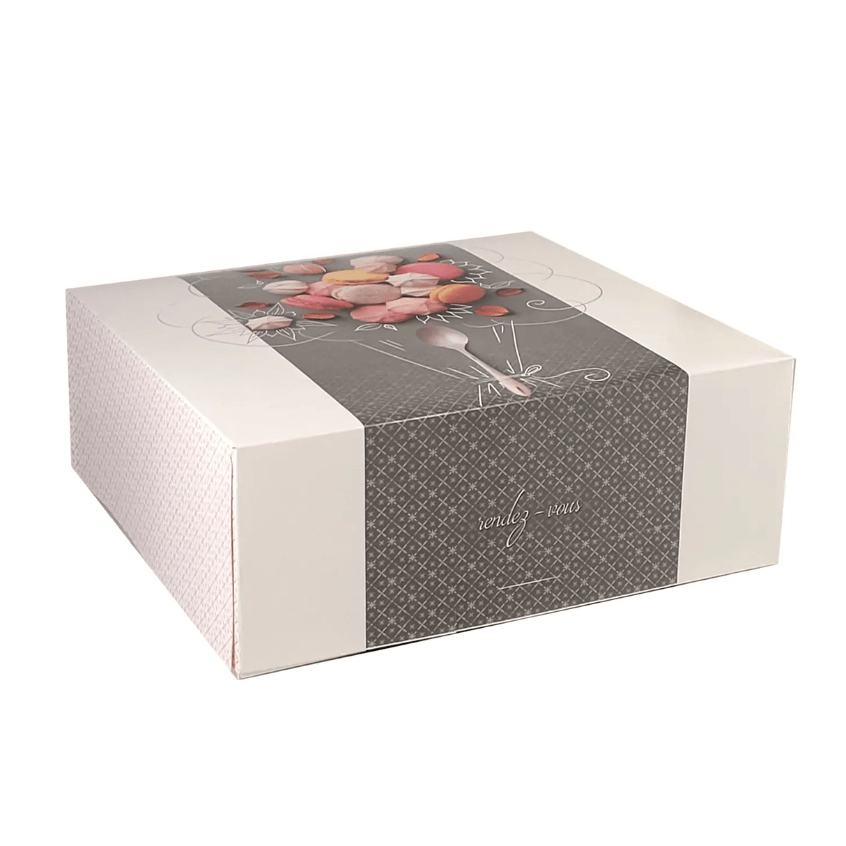 Cutie pentru prăjituri Rendez Vous, cu capac atașat, 28x28x8 cm