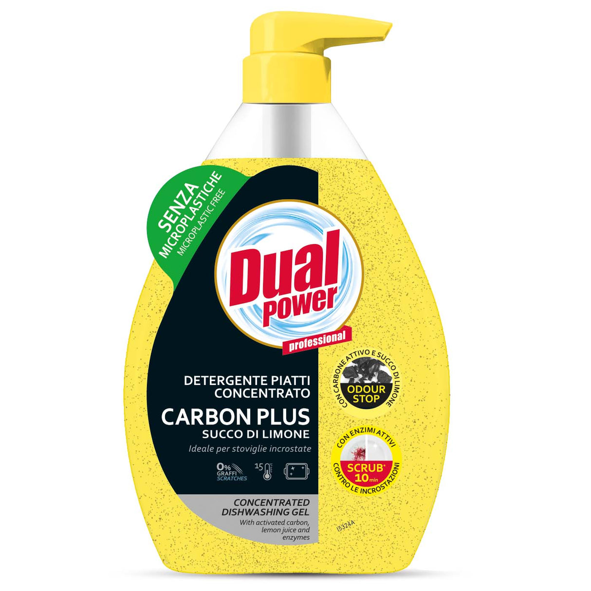 Dual Power Carbon Plus cu lămâie, Detergent de vase, 600ml