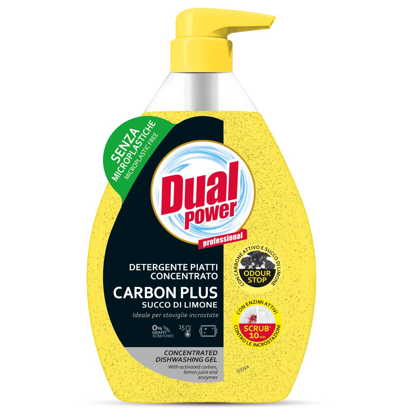 Dual Power Carbon Plus cu lămâie, Detergent de vase, 600ml