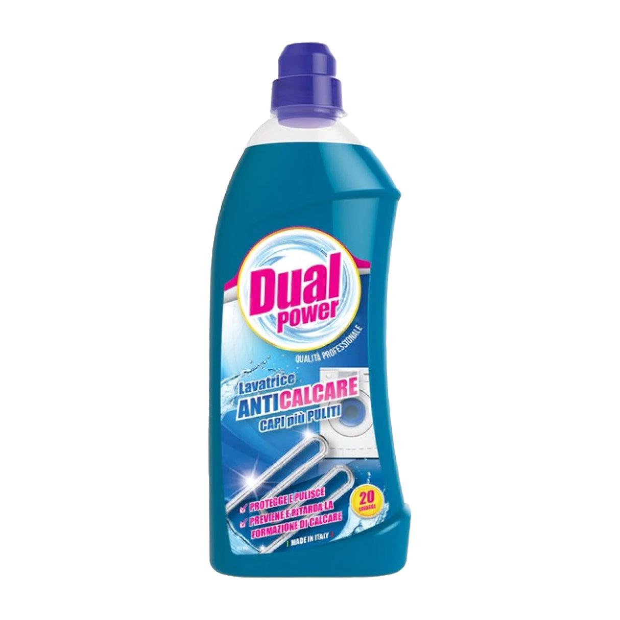 Detergent anticalcar pentru mașini de spălat rufe și vase Lavatrice Anticalcar Dual Power, 960ml