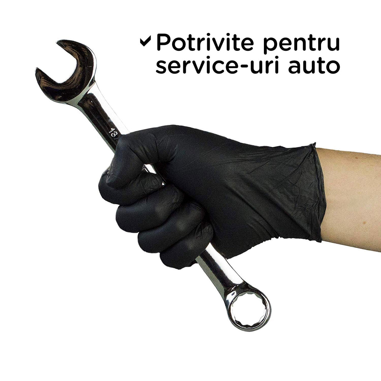 Manusi nitril super rezistente fara pudra marime XL , BLACK SPADES ,DR. MAYER Cutie manusi de unica folosinta, (100buc/cut)