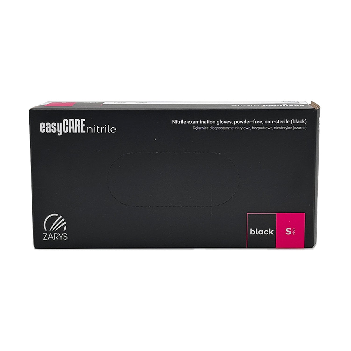 Mănuși nepudrate din nitril, Zarys, negre, mărimea S, (100buc/set)
