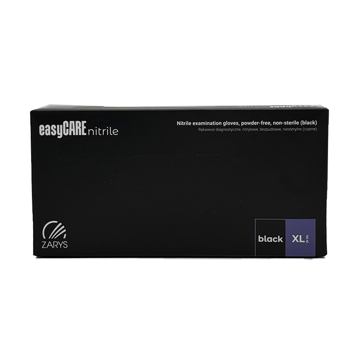 Mănuși nepudrate din nitril, Zarys, negre, mărimea XL, (100buc/set)
