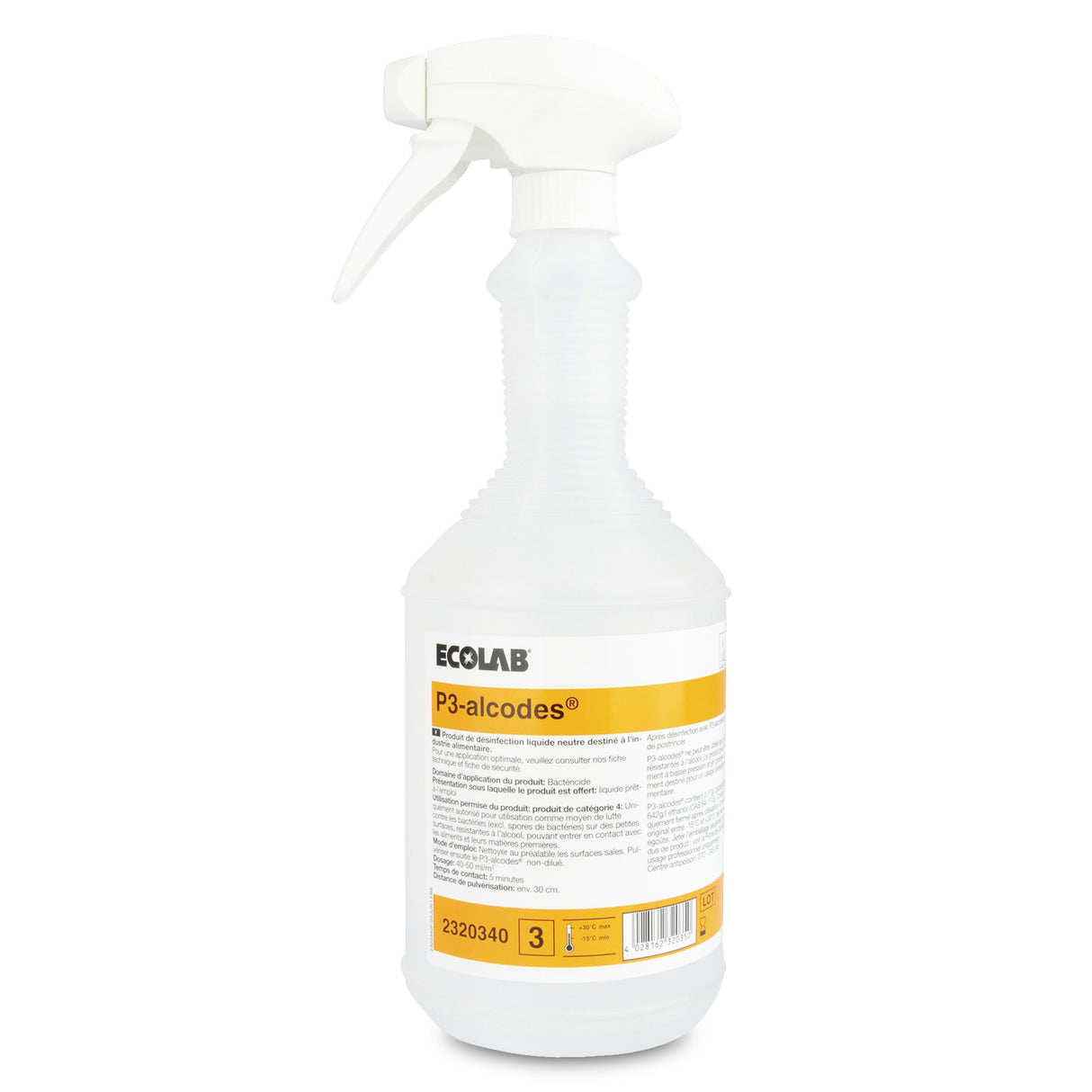Ecolab P3 Alcodes, dezinfectant pentru suprafețe predispuse la coroziune, cu aviz biocid MS TP2 și TP4, 1L