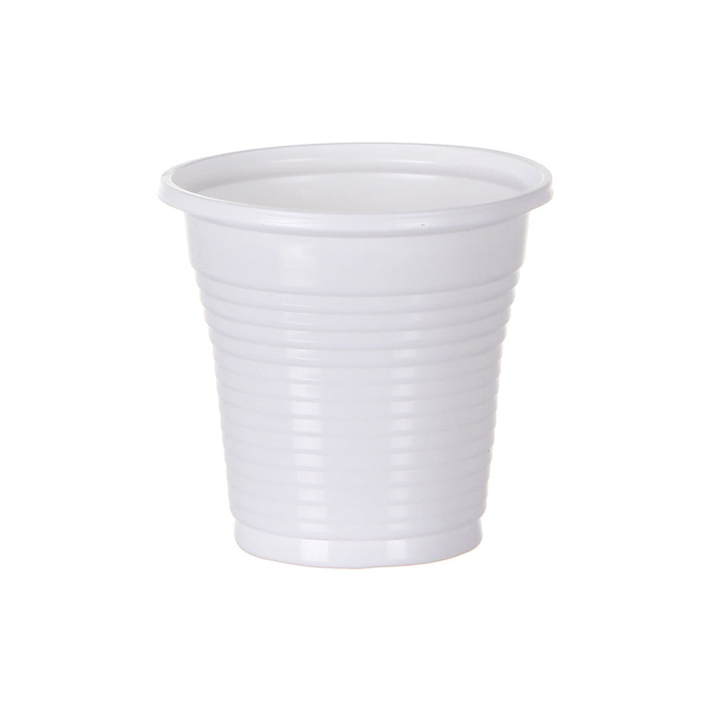 Pahar plastic, alb, 80ml, 100 bucăți/set