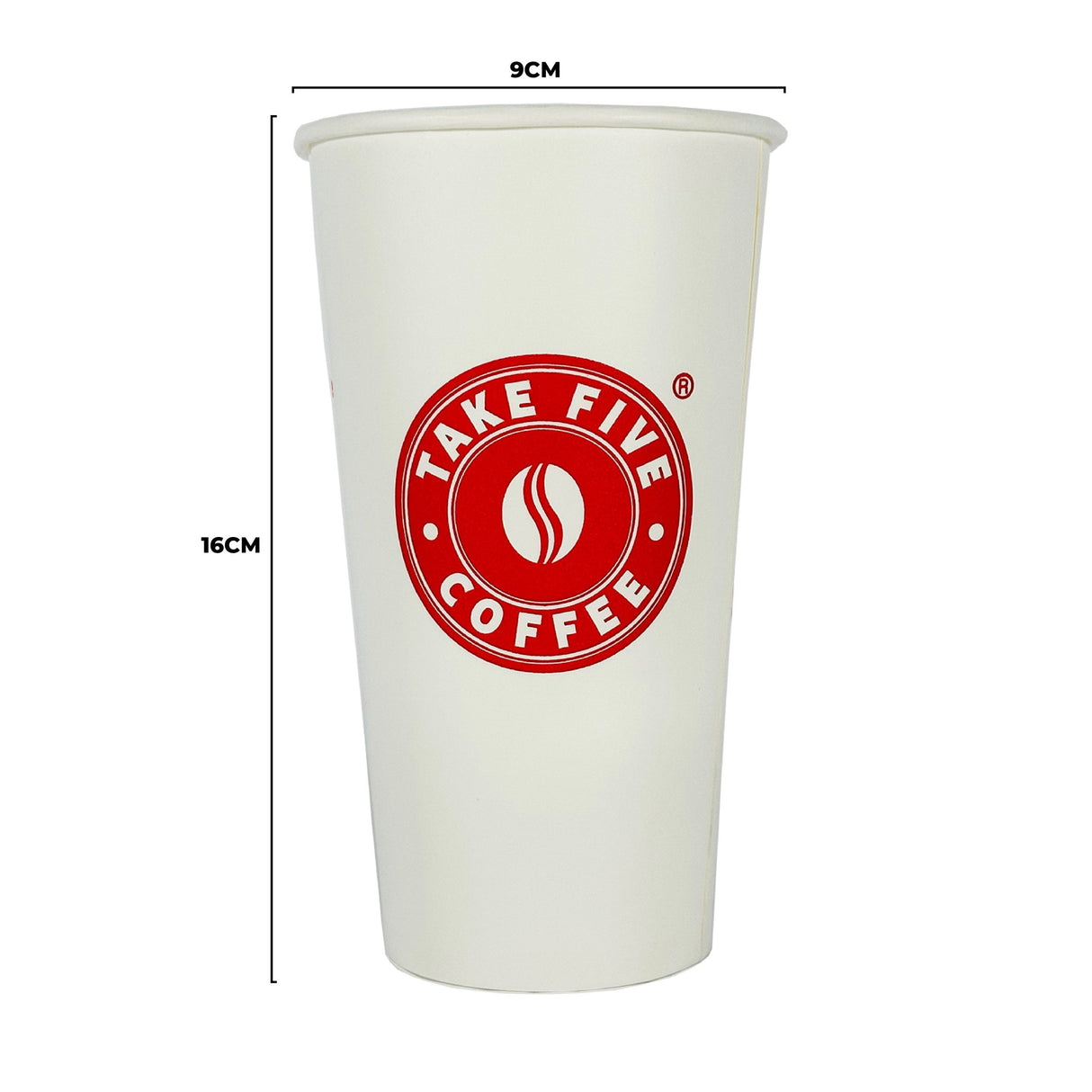 Pahar de carton pentru cafea, Take5, 20oz, 600ml, set 50 buc