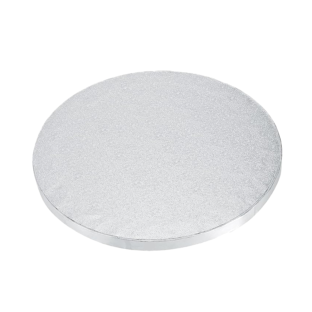 Platformă tort rotundă, argintie, ⌀ 25 cm x 1,2 cm grosime, rezistentă
