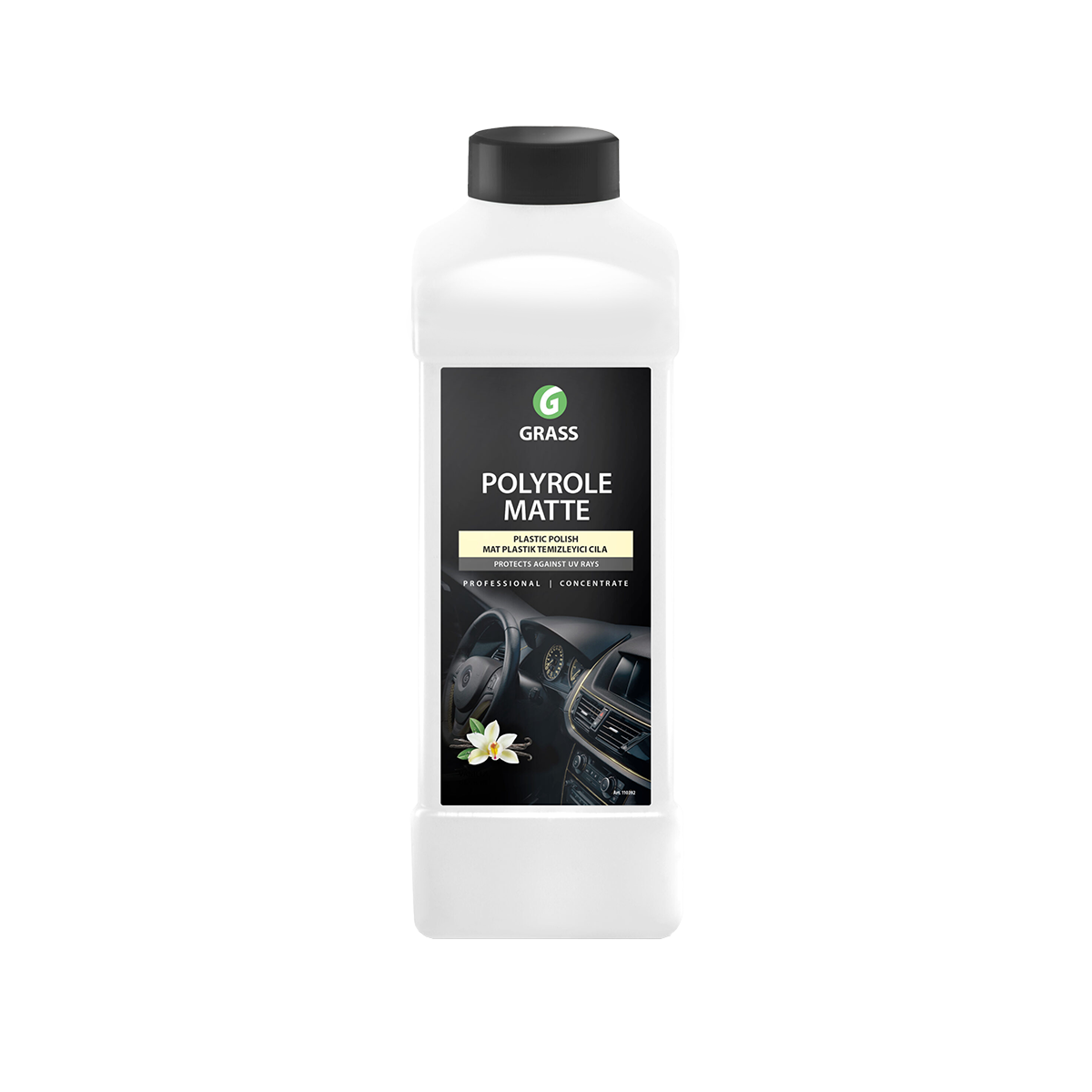 Soluție auto pentru curățat bordul, efect mat, Grass Polyrole Matte Vanilie, 1L
