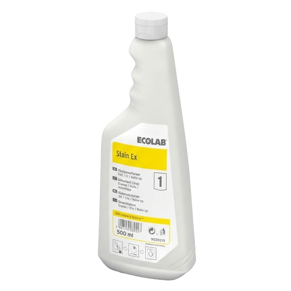 Stain Ex 1, Ecolab, 500 ml, agent de îndepărtare a petelor de grăsime, ulei și machiaj pentru textile