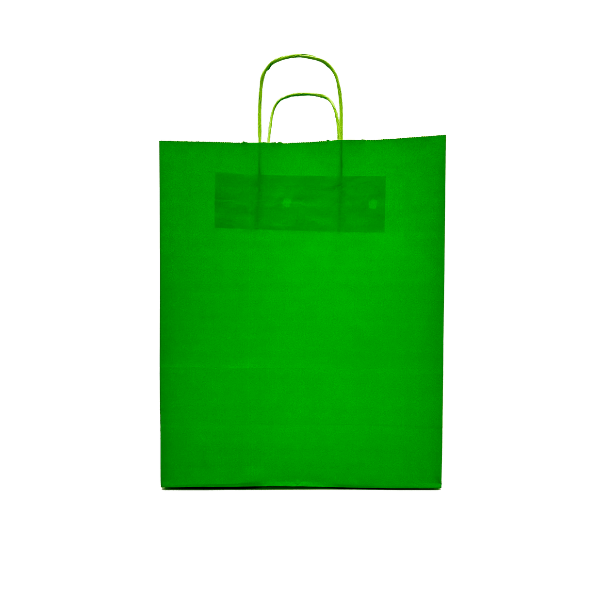 Sacoșă din hârtie, verde, mâner tip șnur, 25x11x32cm