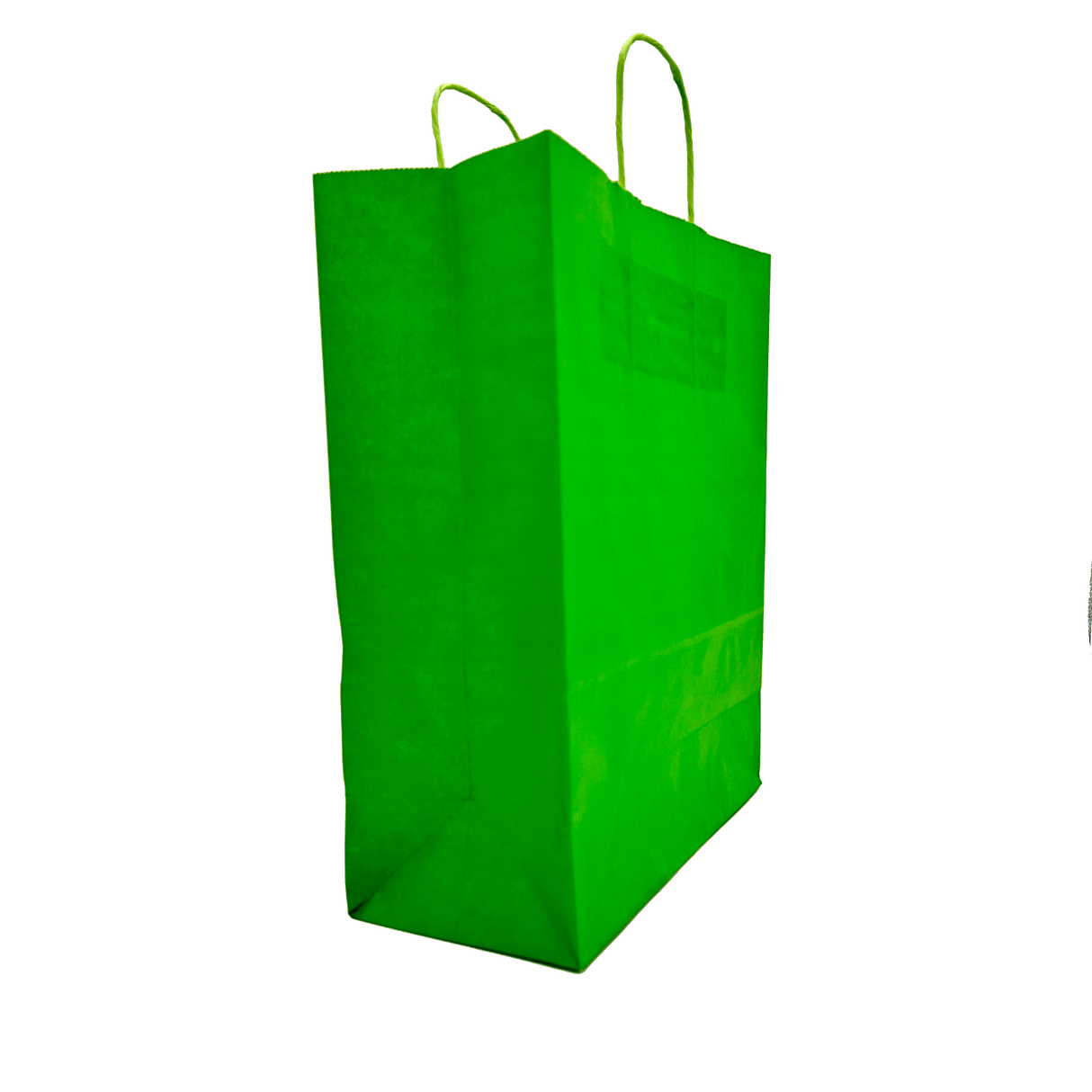 Sacoșă din hârtie, verde, mâner tip șnur, 25x11x32cm