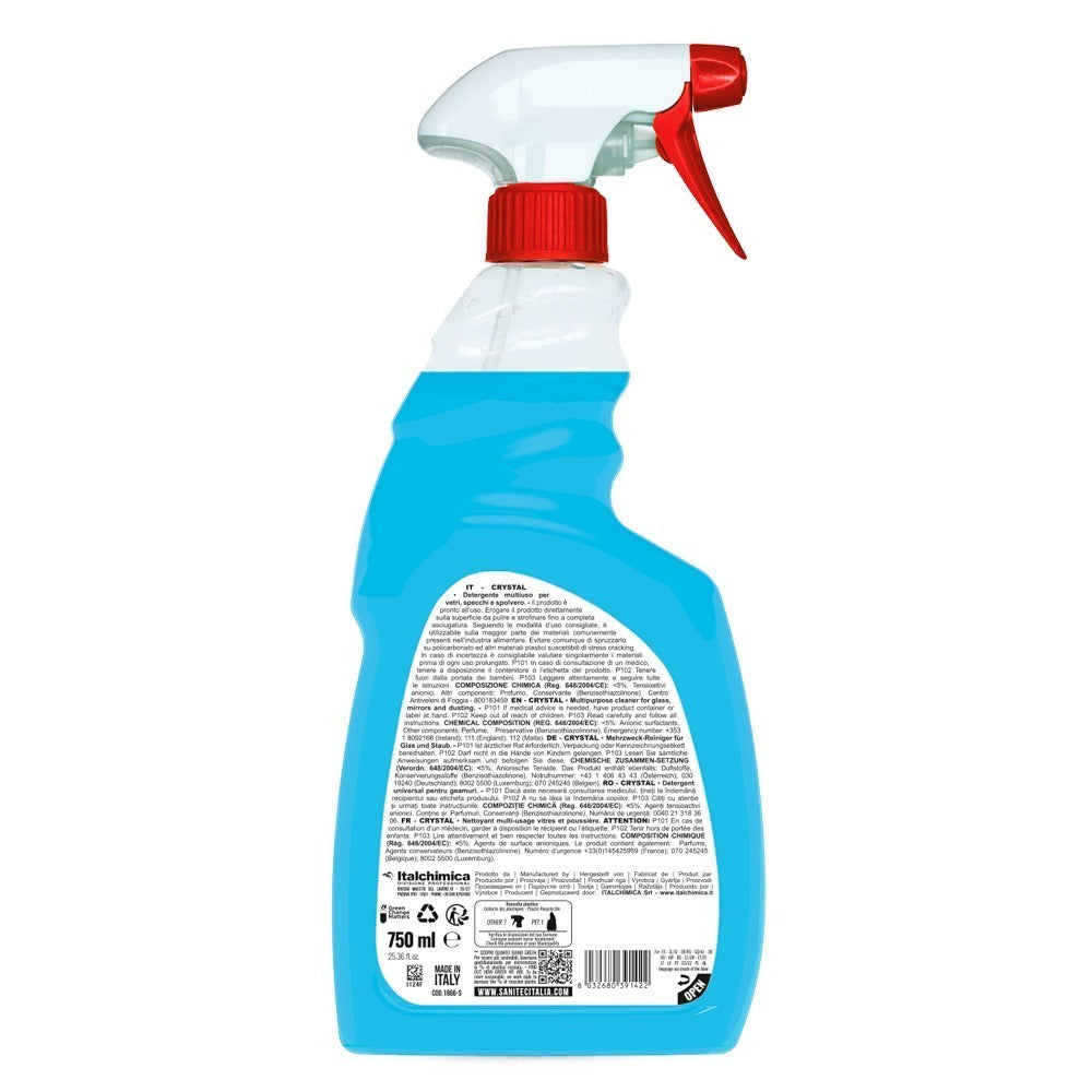 Soluție pentru geamuri și sticlă, Sanitec Crystal, 750ml