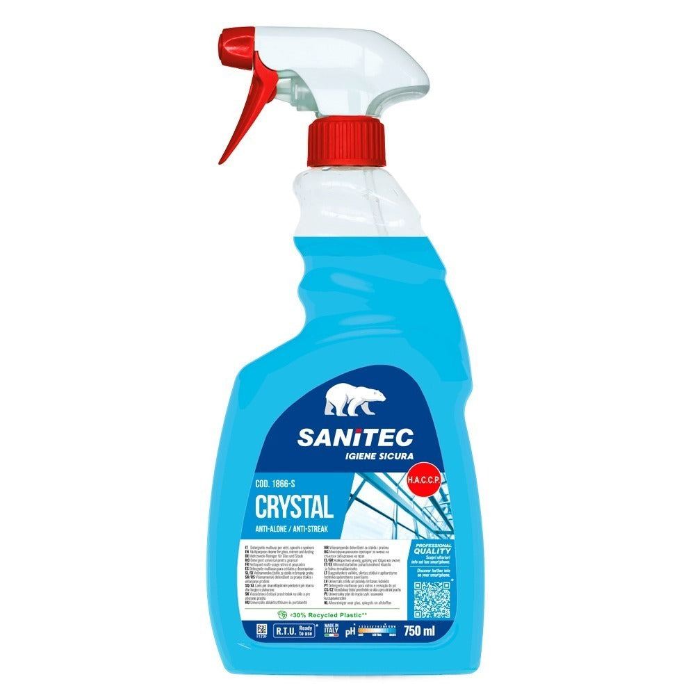 Soluție pentru geamuri și sticlă, Sanitec Crystal, 750ml