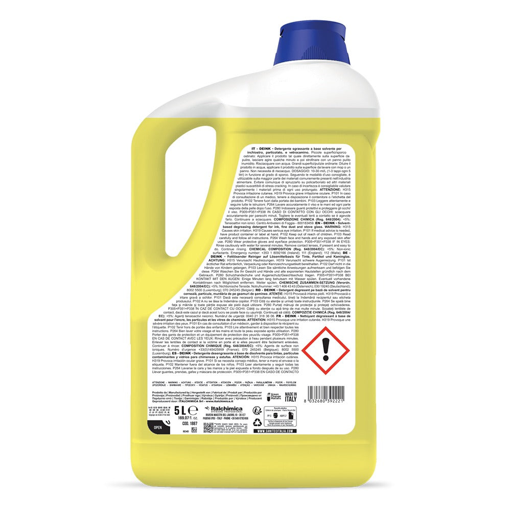 Detergent solvent pentru îndepărtrea petelor de cerneală, Sanitec Deink, 5L